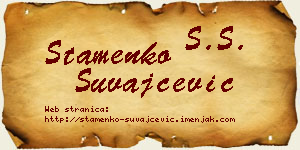 Stamenko Suvajčević vizit kartica